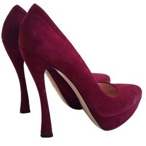 Miu Miu suede platform pumps